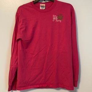 Pink Believe long sleeve T-shirt